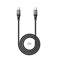 Cable Hoco X50 Exquisito USB-C to USB-C 100W 5.0A/20V Braided Black 2m