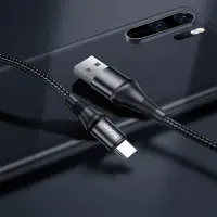 Cable Hoco X50 Exquisito USB-C to USB-C 100W 5.0A/20V Braided Black 2m