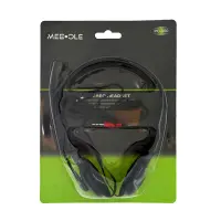 Headset Stereo Mee-Ole PC-900 with Microphone and Double 3.5mm Output Black