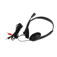 Headset Stereo Mee-Ole PC-900 with Microphone and Double 3.5mm Output Black