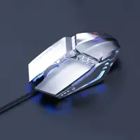 Wired Mouse iMICE T80 Gamer 6D with 6 Buttons, 3200 DPI LED Lightning. Silver