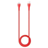 Data Cable Hoco X45 Surplus 2.4A USB-C to Lightning with LED Indicator Red 1m