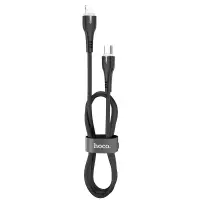 Data Cable Hoco X45 Surplus 2.4A USB C to Lightning with LED Indicator Black 1m