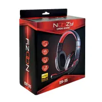 Stereo Headphone Noozy GH-35 of double 3.5mm connector for Gamers with Microphone and Volume Control Black-Blue