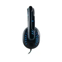 Stereo Headphone Noozy GH-35 of double 3.5mm connector for Gamers with Microphone and Volume Control Black-Blue