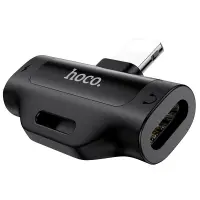 Adaptor Hoco LS31 with 1 Lightning to 2 Lightning Female Ports Black