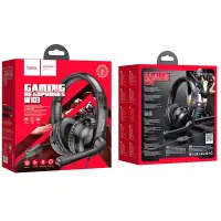 Stereo Gaming Headphone W103 Magic Tour with 3.5mm Connector and Microphone with Activation Switch Black