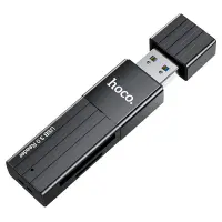 Memory Card Reader HB20 Mindful 2 in 1 USB 3.0 up to 5Gbps and 2TB for Mico SD and SD Black