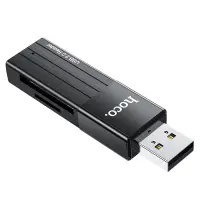 Memory Card Reader HB20 Mindful 2 in 1 USB 2.0 up to 480Mbps and 2TB for Mico SD and SD Black