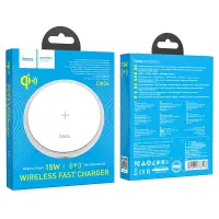 Wireless Charger Pad Hoco CW26 Powerful 5V/1A Fast Charging up to 15W White