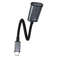 Adapter Hoco HB21 USB-C σε HDMI Female 4K 30Hz 3840 x 2160P Black-Silver 15cm