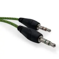 Stereo Headphone Media-Tech COBRA PRO OUTBREAK MT3602 Dual 3.5mm Connector for Gamers with Microphone and 2 Meters Braided Cable. Black-Green