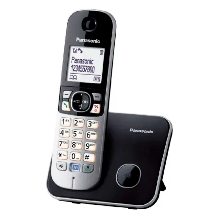 Dect/Gap Panasonic KX-TG6851 EU with Large White and Speaker Phone Black-Silver