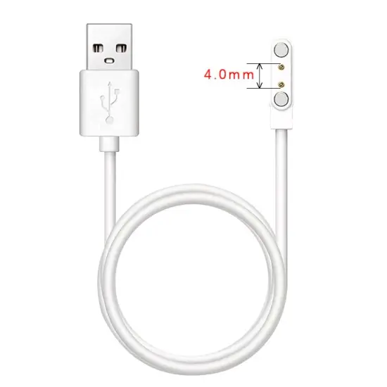 Charger Ancus Wear 2 pin - 4.0mm for Smartwatch and Smartband White