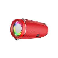 Wireless Speaker Hoco HC2 Xpress TWS Red V5.0 2X5W, 2400mAh, IPX5, Microphone, FM, USB & AUX Port, Micro SD and LED Light