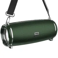 Wireless Speaker Hoco HC2 Xpress TWS Dark Green V5.0 2X5W, 2400mAh, IPX5, Microphone, FM, USB & AUX Port, Micro SD and LED Light