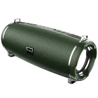 Wireless Speaker Hoco HC2 Xpress TWS Dark Green V5.0 2X5W, 2400mAh, IPX5, Microphone, FM, USB & AUX Port, Micro SD and LED Light