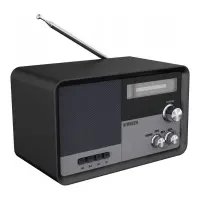 Portable FM Radio N'oveen PR950 3.7V 2200mAh Bluetooth with USB Port,MMC,Aux-in, Mains,Battery Supply Black