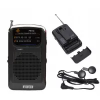 Portable FM Radio N'oveen PR150 AM/FM Battery Supply 2 x 1,5V AAA Black with Hands Free 3.5mm