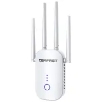 Wifi Repeater / Extender Dual Band Hi-Speed Comfast CF-WR758AC V2 1200Mbps of Four External Antennas. With European UK Plug