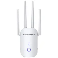 Wifi Repeater / Extender Dual Band Hi-Speed Comfast CF-WR758AC V2 1200Mbps of Four External Antennas. With European UK Plug