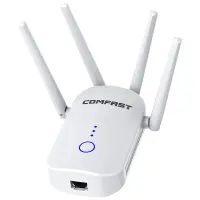 Wifi Repeater / Extender Dual Band Hi-Speed Comfast CF-WR758AC V2 1200Mbps of Four External Antennas. With European UK Plug