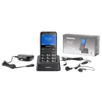 Panasonic KX-TU155EXBN 2.4" with SOS button, Bluetooth, Big Letters and Desktop Charger Black