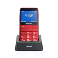 Panasonic KX-TU155EXRN 2.4" Red with SOS button, Bluetooth, Big Letters and Desktop Charger