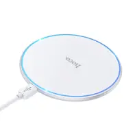 Wireless Charger Pad Hoco CW6 Pro Easy 15W Fast Charging 12V/1.5A White