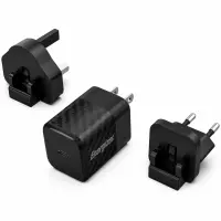 Travel Charger Energizer with Dual Port USB-C/A 38W PD20W QC3 18W, USB-C/USB-C Cable