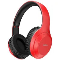 Wireless Stereo Headphone Hoco W30 Fun Μove Red with Microphone, Micro SD, AUX port and Control Buttons