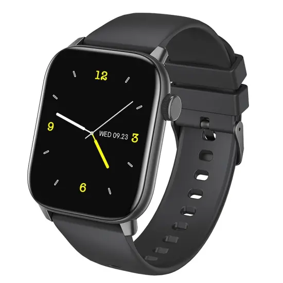 Smartwatch Hoco Y3 IP68 IPS Screen 1.69" 2.5D Glass 220mAh Bluettoth V5.0 Silicon Band Black