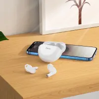 Wireless Hands Free Hoco ES60 Conqueror TWS V.5.1 Supports Leader-Follower Switch and Siri Assistant Compatible White