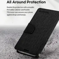 Book Case Goospery Canvas Diary for Apple iPhone 13 Pro Black