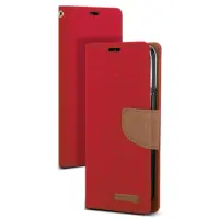 Book Case Goospery Canvas Diary for Apple iPhone 13 Pro Red - Camel