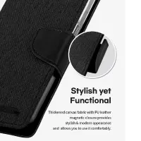 Book Case Goospery Canvas Diary for Apple iPhone 13 Mini Black