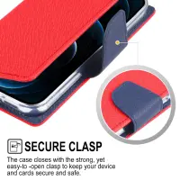 Book Case Goospery Fancy Diary for Apple iPhone 13 Mini Red - Navy