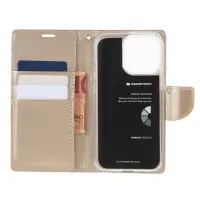 Book Case Goospery Bravo Diary for Apple iPhone 13 Pro Gold