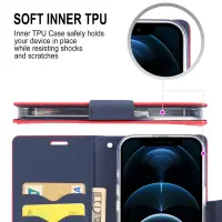 Book Case Goospery Fancy Diary for Apple iPhone 13 Pro Max Red - Navy