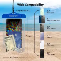 Waterproof Phone Pouch Goospery  for Cell Devices up to 6.7" 19x10.5cm Blue