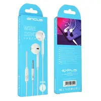 Hands Free Ancus Melody MD66 Semi in-Earbud Stereo 3.5mm Micrphone, Answer Button1,2m White