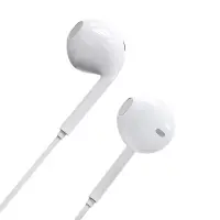 Hands Free Ancus Melody MD66 Semi in-Earbud Stereo 3.5mm Micrphone, Answer Button1,2m White