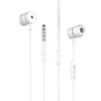 Hands Free Ancus Harmony MD44 in-Earbud Stereo 3.5mm White Micrphone, Answer Button 1,2m