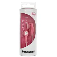 Hands Free Panasonic Stereo Earbud RP-HV21E-P 3.5mm Pink With Clip1.2m No Mic