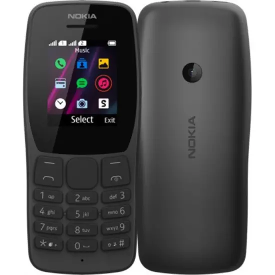 Nokia 110 (2019) 4th Edition Dual Sim 1.77" Black GR