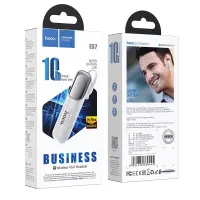 Wireless Hands Free Hoco E57 Essential V.5.0 White with Big Control Button and 10 Hours Talk Time