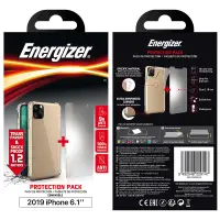 Case Shockproof TPU 1.2m Drop Test Energizer with Tempered Glass for Apple iPhone 11 Transparent