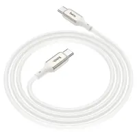 Data Cable Hoco Hoco X66 Howdy PD 60W USB-C σε USB-C 3.0A 1m. White