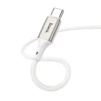 Data Cable Hoco Hoco X66 Howdy PD 60W USB-C σε USB-C 3.0A 1m. White