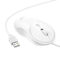 Wired Mouse Hoco GM13 Esteem with 3 Buttons White